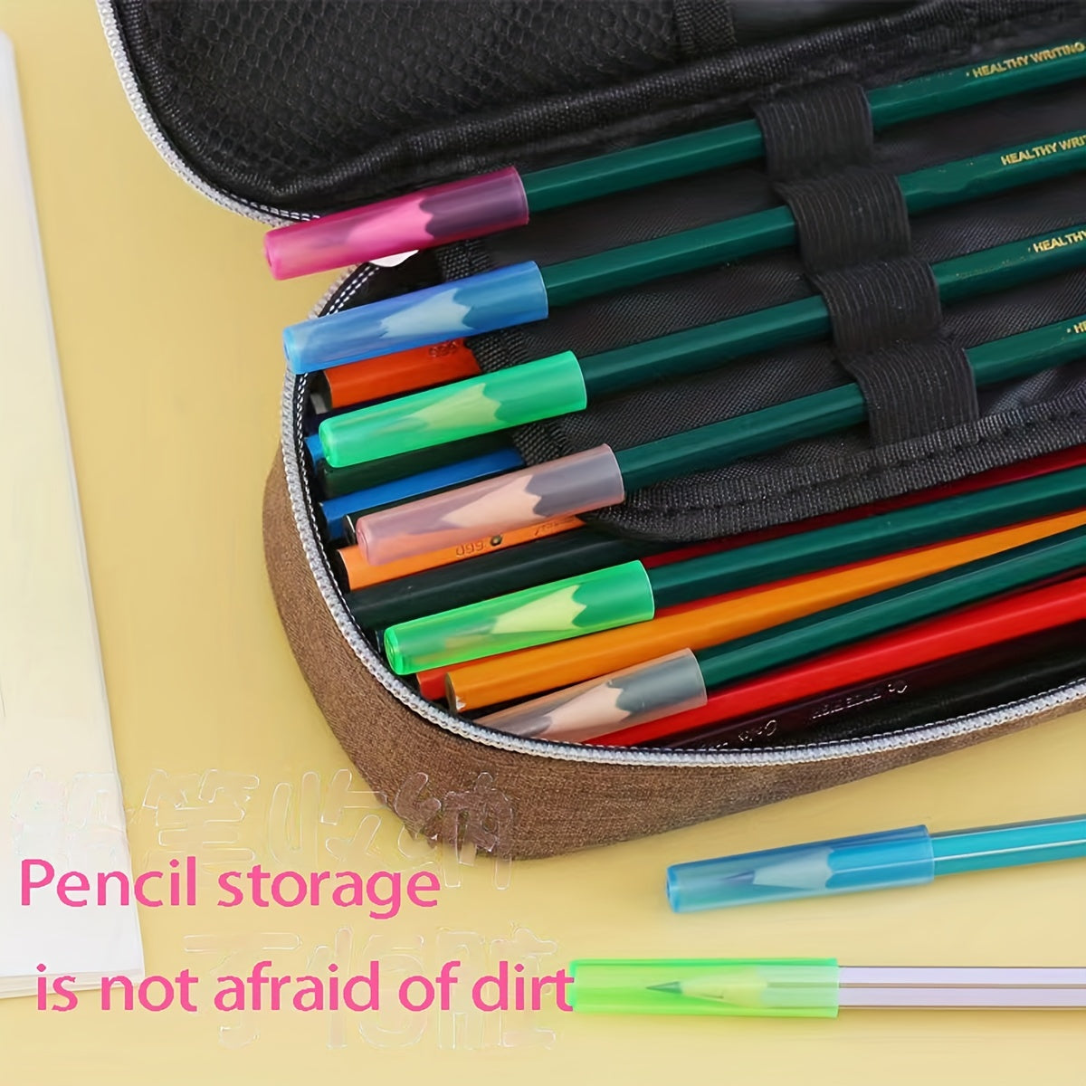 10pcs Pencil Pen Tip Protective Sleeve Extender Cover