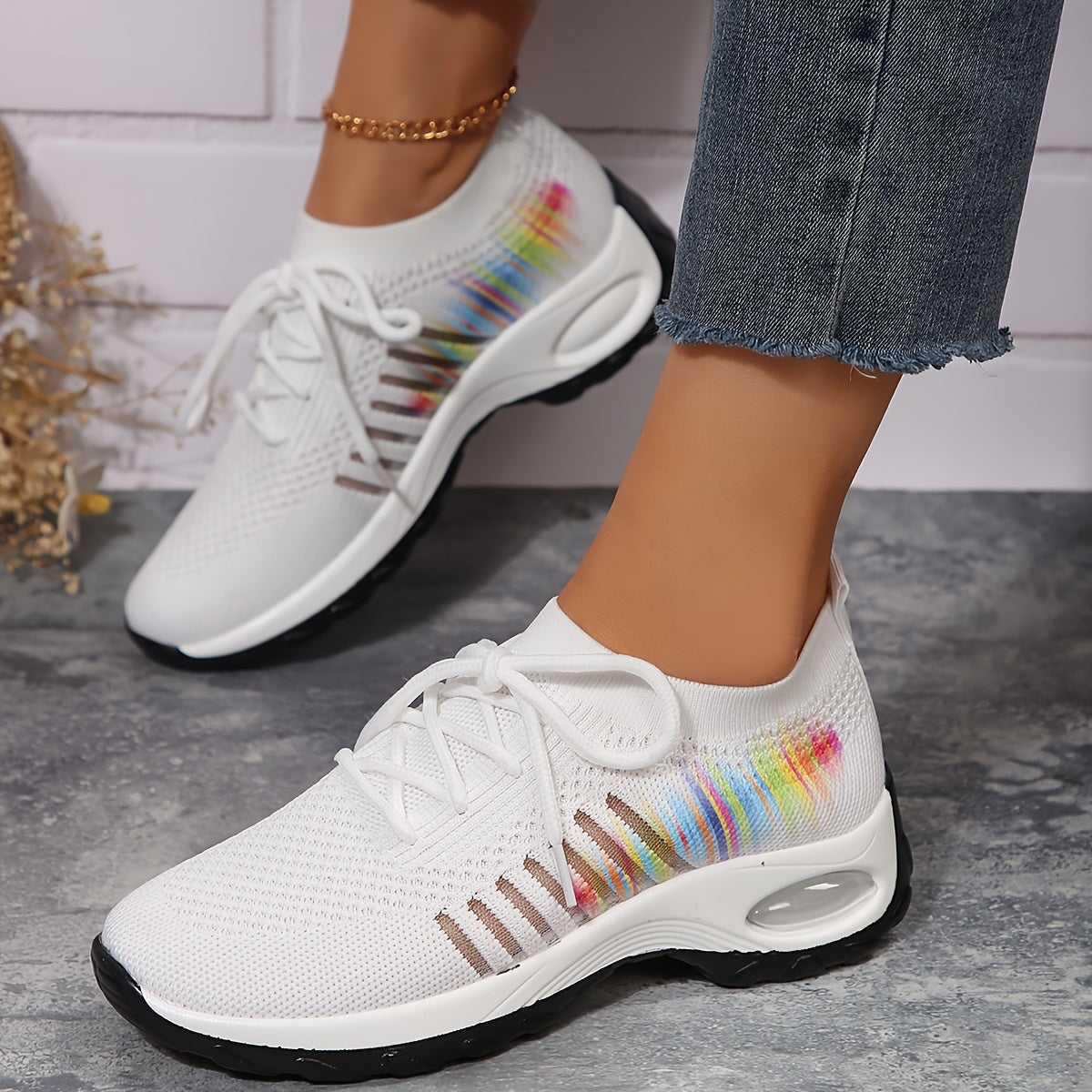 Women's Casual Sports Shoes with Air Cushion Bottom