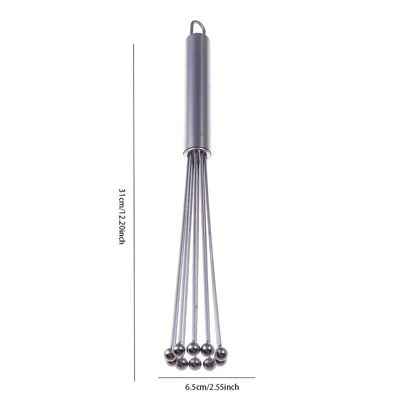 Stainless Steel Ball Whisk Handheld Egg Beater Sauce Stirrer Blender