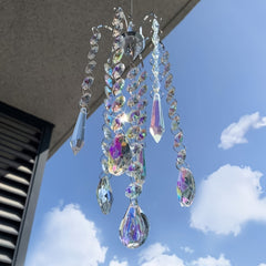 Crystal Chandelier Wind Chimes AB Coating Prisms Suncatcher Pendant