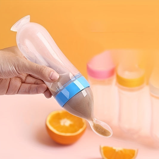 Baby Silicone Squeeze Spoon Rice Paste Feeder