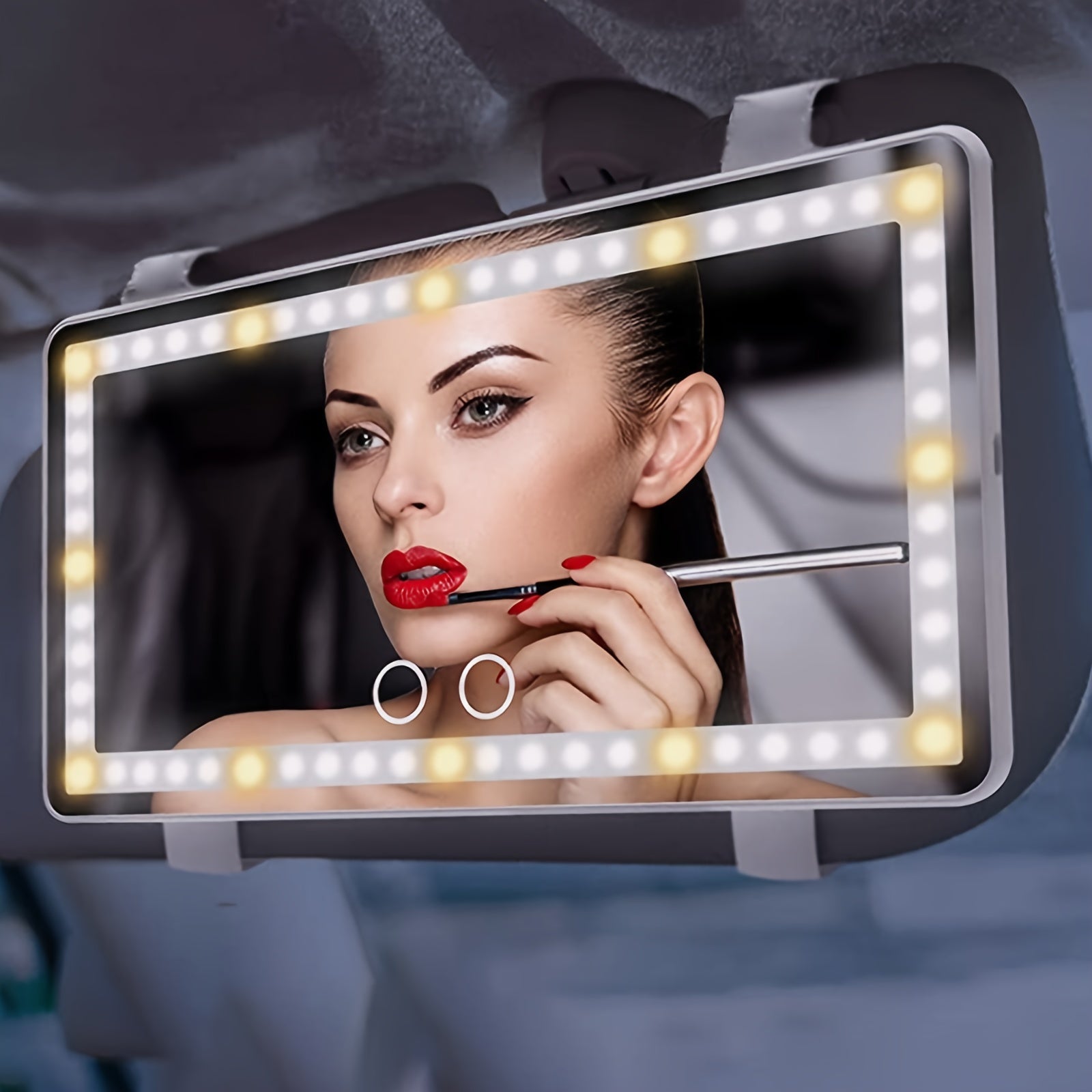 Smart Car Makeup Mirror with 3 Light