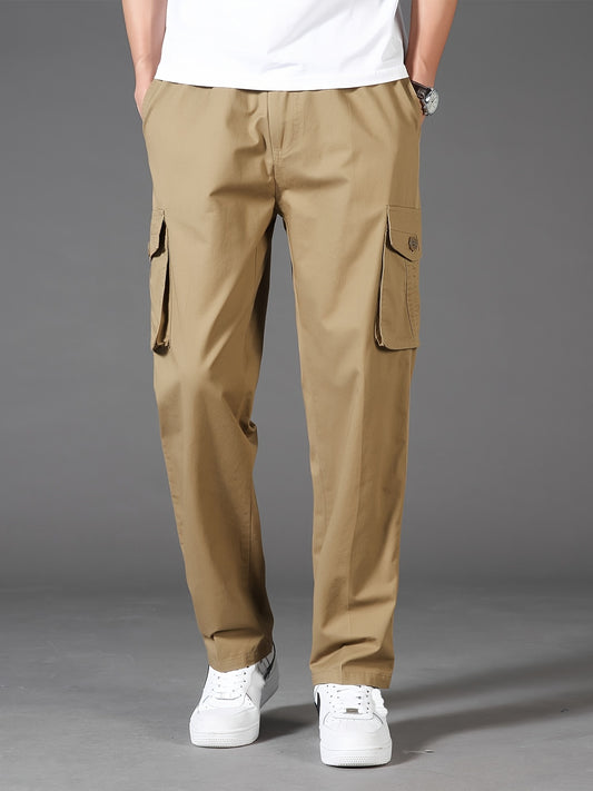 Men's High Waist Cargo Pants Workout Casual Pants With Pockets