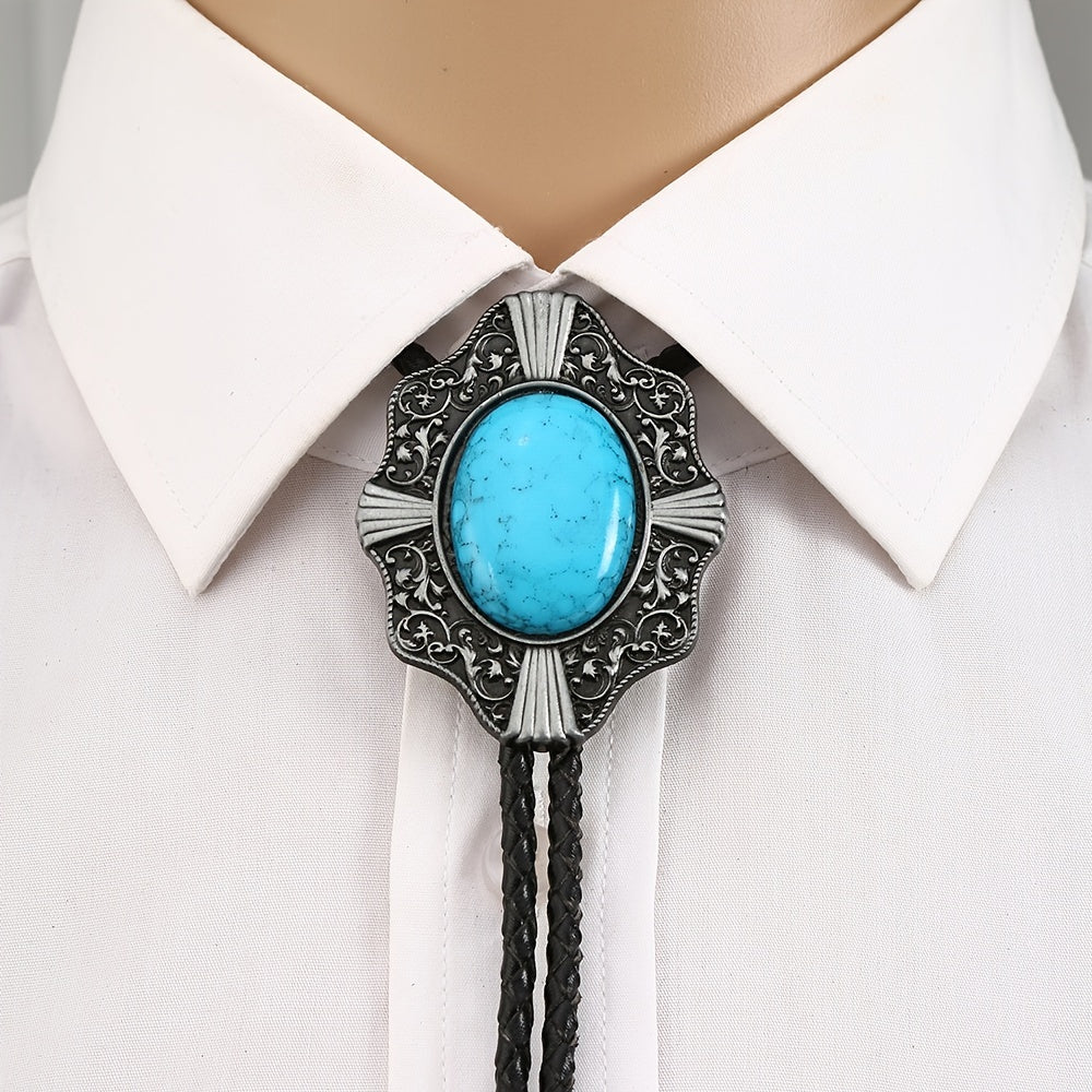 Novelty Metal Necktie Necklace Youth Casual Geometric Lace Bolo Necktie Necklace