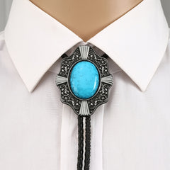 Novelty Metal Necktie Necklace Youth Casual Geometric Lace Bolo Necktie Necklace