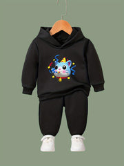 Kitty Print 2pcs Girls Outfits for Sports Spring Fall Outdoor Gift