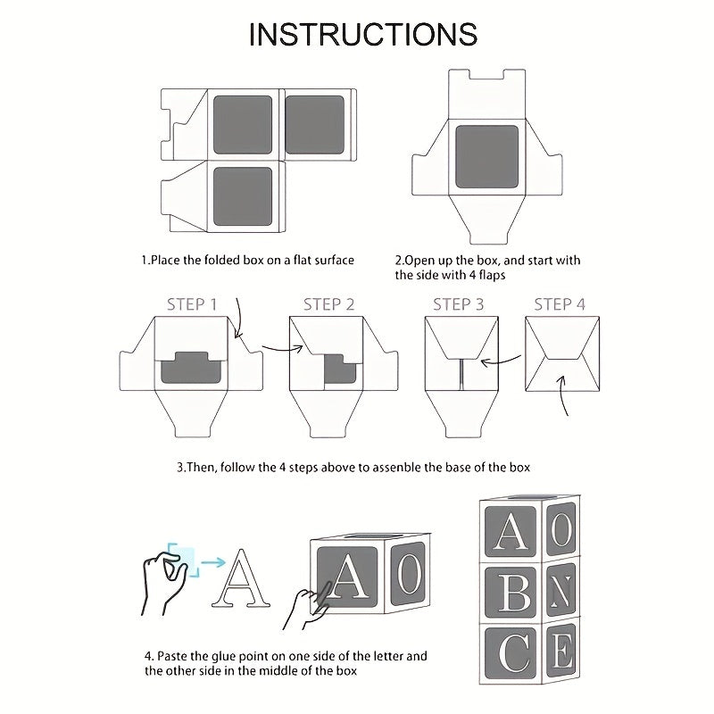 3pcs 1st Birthday Balloon Box Decoration Wedding Anniversary
