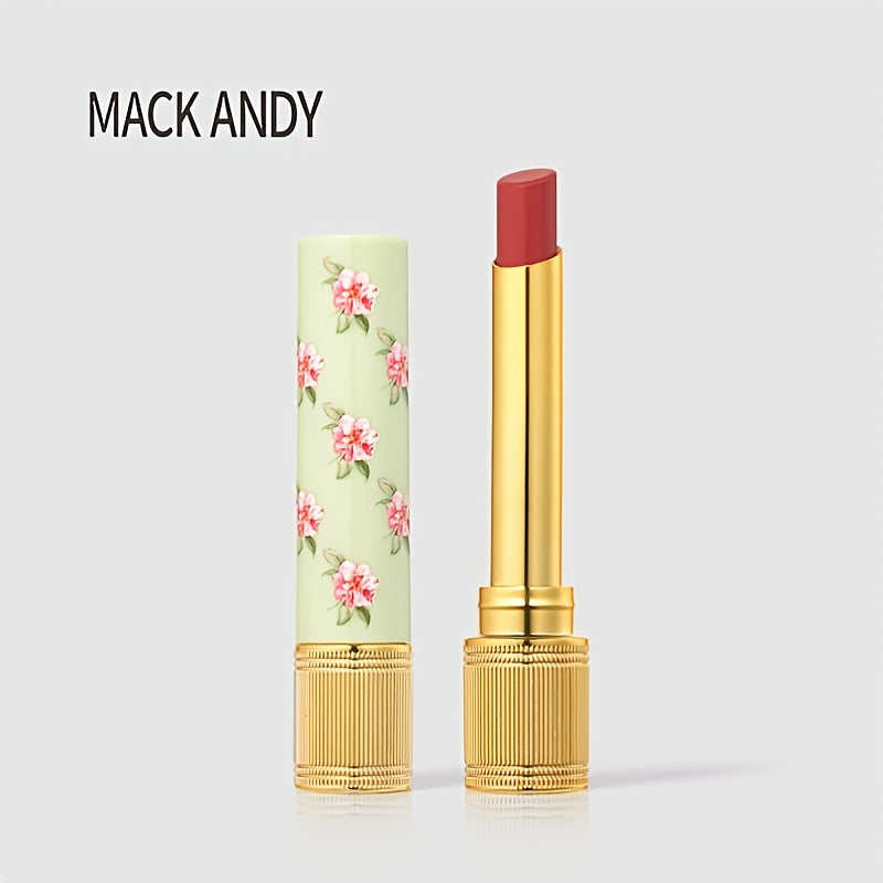 Velvet Red Lipstick Matte Moisturizing Soft Floral Lipstick
