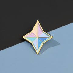 Casual Metal Star Brooch - God Stone Game Souvenir