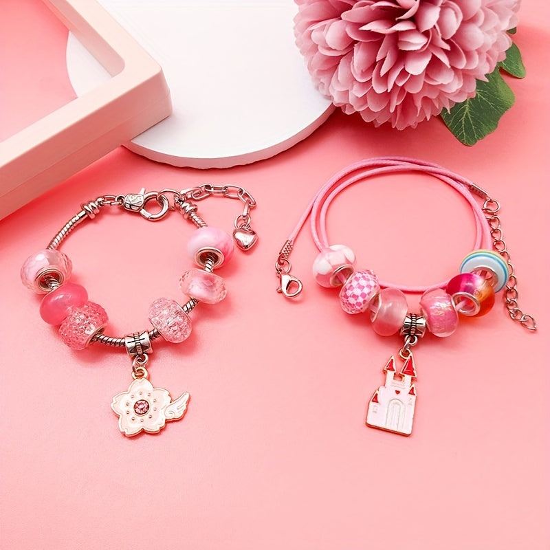 DIY Bracelet & Necklace Craft Kit - Beads Charms Bracelets Supplies