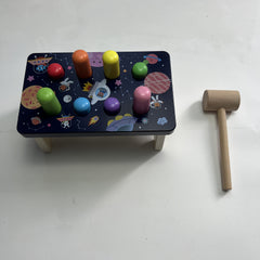 Wooden Starry Sky Pounding Station Toy for Kids
