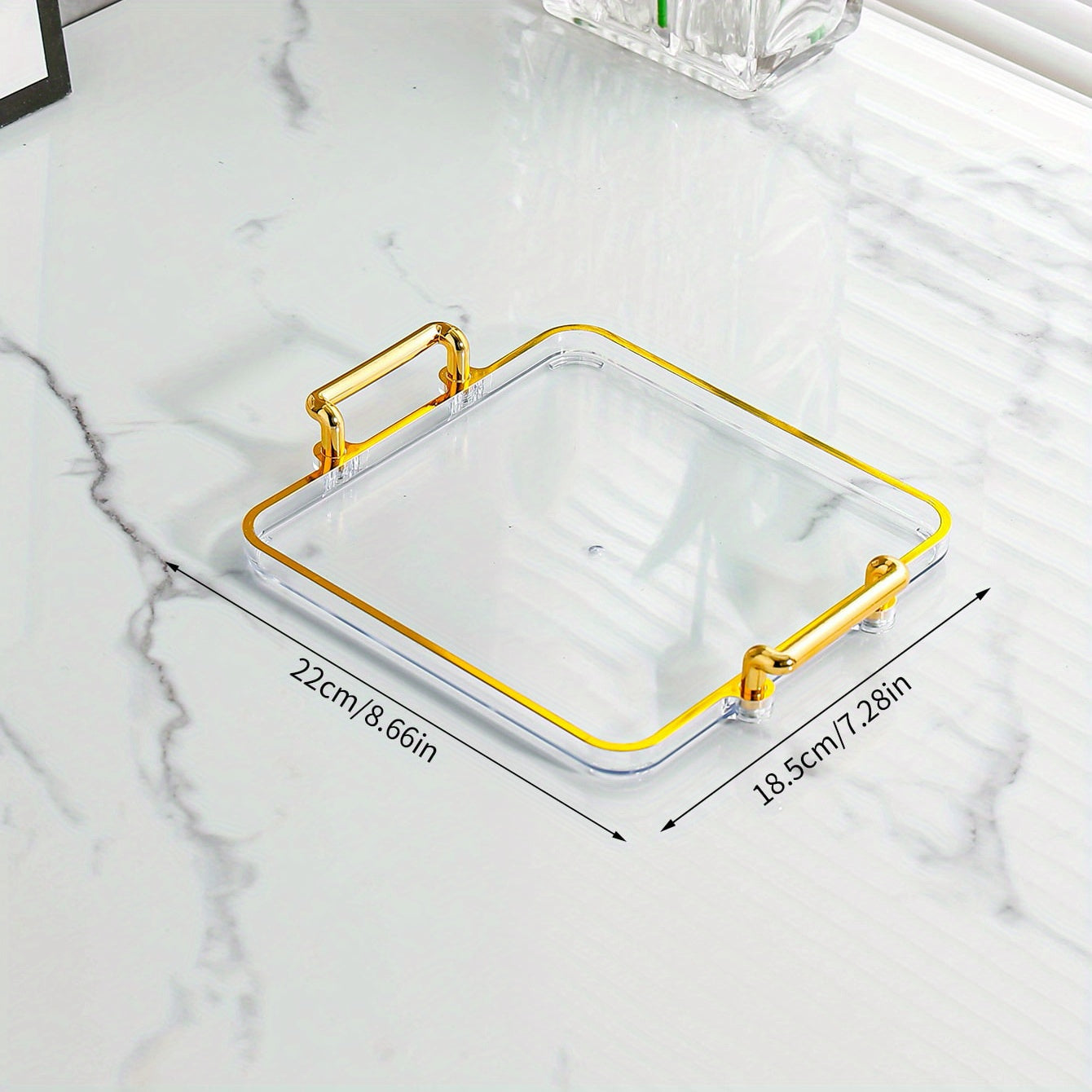 Golden Serving Tray Set With Handles Modern Coffee Table Tray