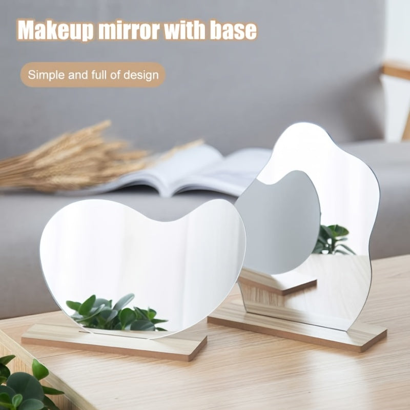 Stylish Vanity Mirror with Stand for Living Room and Dorm Decor