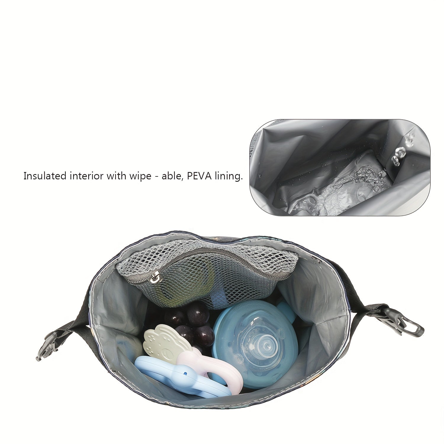 Baby Pacifier Food Bottle Storage Bag Leak-proof Water Washable Mommy Handbag