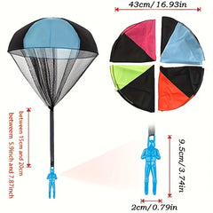 Colorful Hand Thrown Parachute Toy Soldier - Outdoor Fun