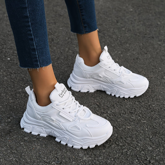 Thick Bottom Lace Up Outdoor Sneakers