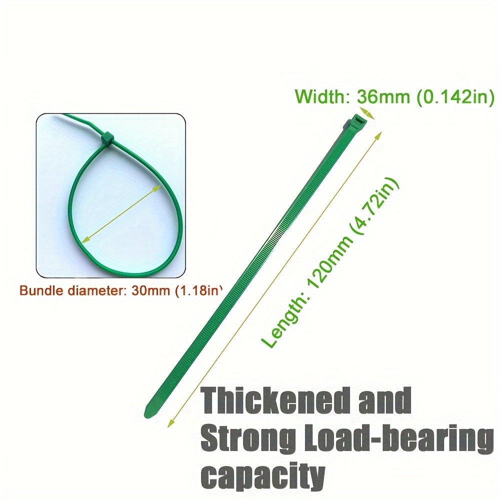 100pcs 500pcs Green Heavy Duty Gardening Zip Ties Self Locking Cable Ties