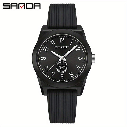 Sanda Quartz Student Watch Minimalist Design Luminous Hands Non Rechargeable