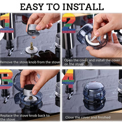 2pcs Stove Knob Covers for Child Safety Universal Size Gas Stove Knob Covers