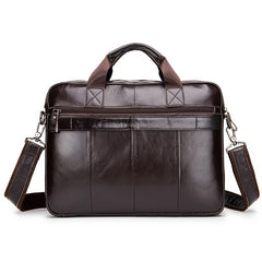 Cowhide Men's Computer Bag Business Casual Large Capacity Handbag