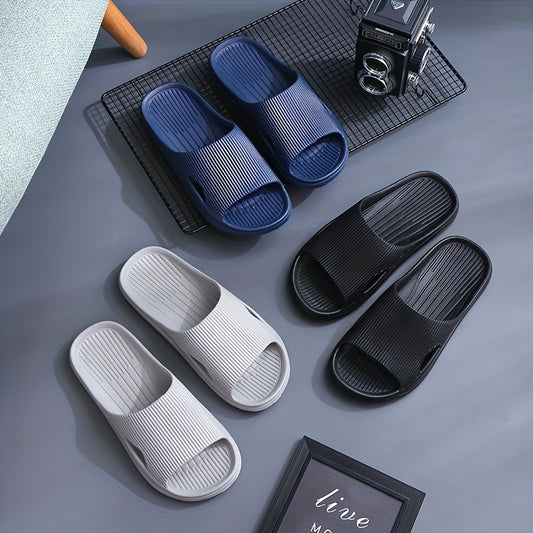 Men's Thin & Light Slides, Assorted Colors, Home Use Slippers