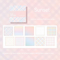 Plaid Sticky Notes Paper Hand Account Grid Pattern Special Sticky Notes Book