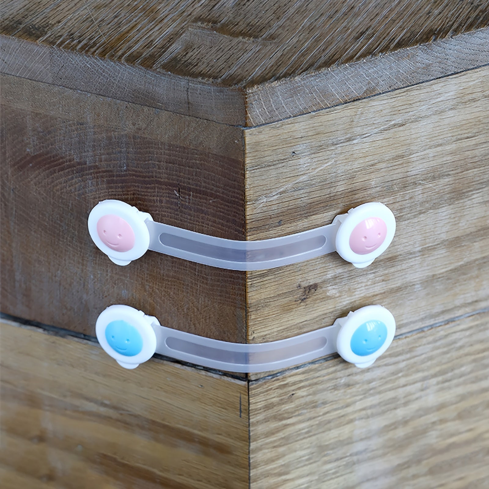 2pcs Child Safety Lock Smiling Face Style Drawer Lock