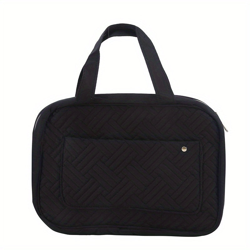 Minimalist Argyle Pattern Cosmetic Handbag Travel Storage Bag