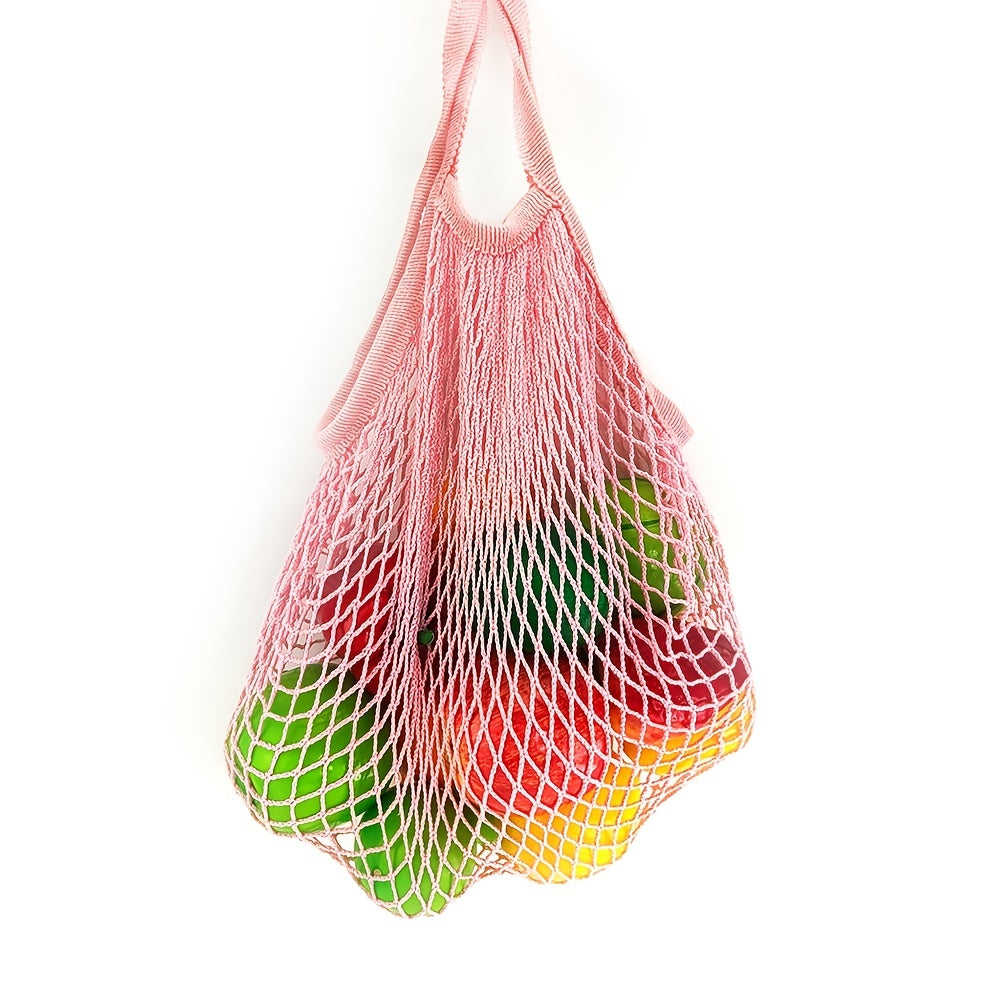 Reusable Mesh Grocery Bag with Strap for Fruit & Vegetable Shopping