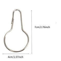 20PCS Metal Shower Curtain Rings Reusable Hangers