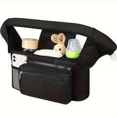 Baby Stroller Manager with Non-Slip Strap, Insulated Cup Holder, Phone Bag