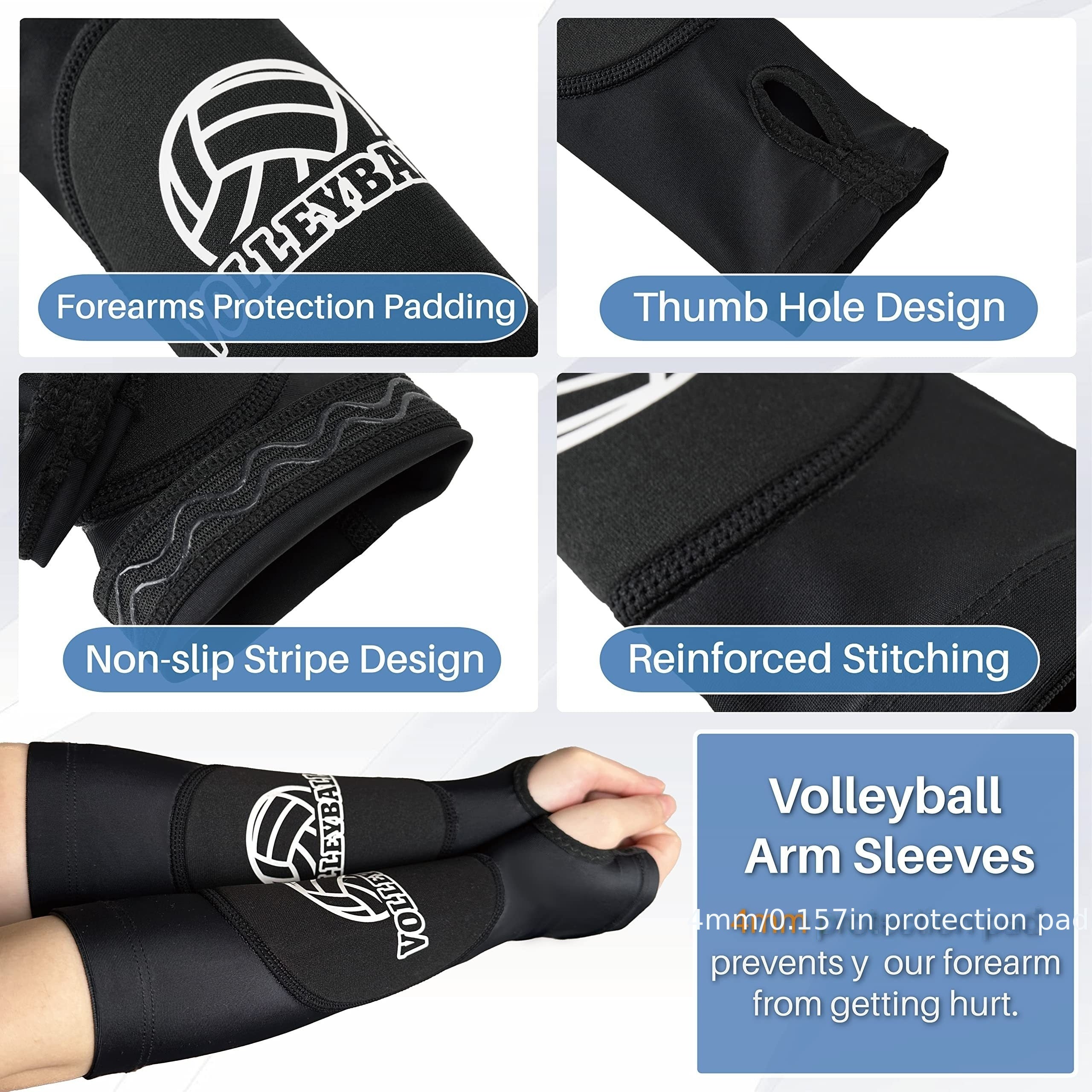 Volleyball Arm Sleeves and Knee Pads Set