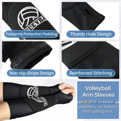 Volleyball Arm Sleeves and Knee Pads Set