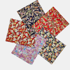 5pcs Bronzing Cotton Patchwork Fabric Flowers for Sewing Quilting Crafting