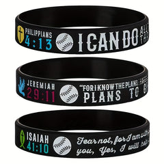 Christian Bible Verse Silicone Bracelet Wristband