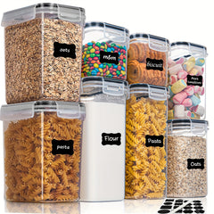 8pc Airtight Food Storage Containers - BPA-Free, Dishwasher Safe