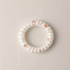 Telephone Wire Floral Hair Tie Elastic Rubber Band Head Rope