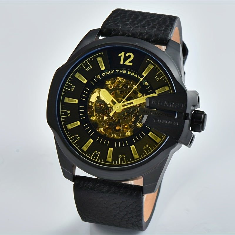 KUERST Mechanical Watch Hollow Pointer Glow Wrist Watch