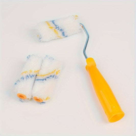 Paint Roller Brush Set with Tray and Covers, 3 Foam and 3 Polyester Rolls