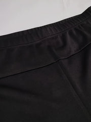  Solid High Rise Flared Leg Trousers