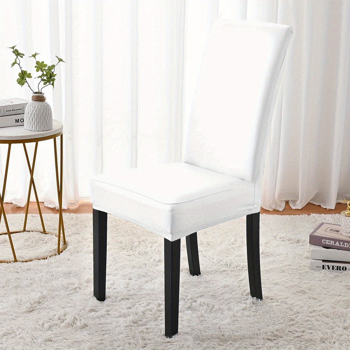 1pc Elastic Leather Stretch Dining Chair Slipcovers Universal Chair Slipcover