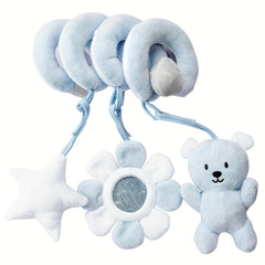 Cartoon Animal Rattle Sensory Toy for Babies Clip on Car Seat & Stroller Toys