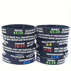 4pcs Greek Quotes Silicone Bracelet