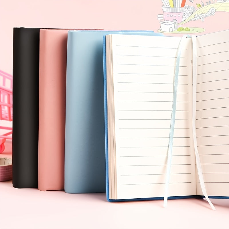 A7 Leather Mini Notebook 100 Sheets Portable Waterproof Cover Pink