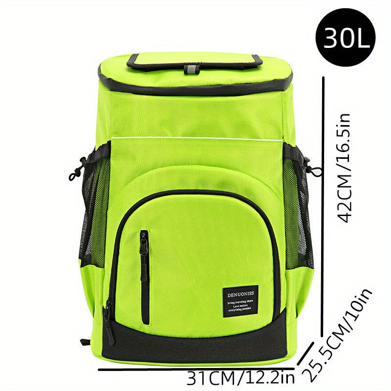 30L Portable Cooler Bag Double Shoulder Insulation for Outdoor Camping Hiking