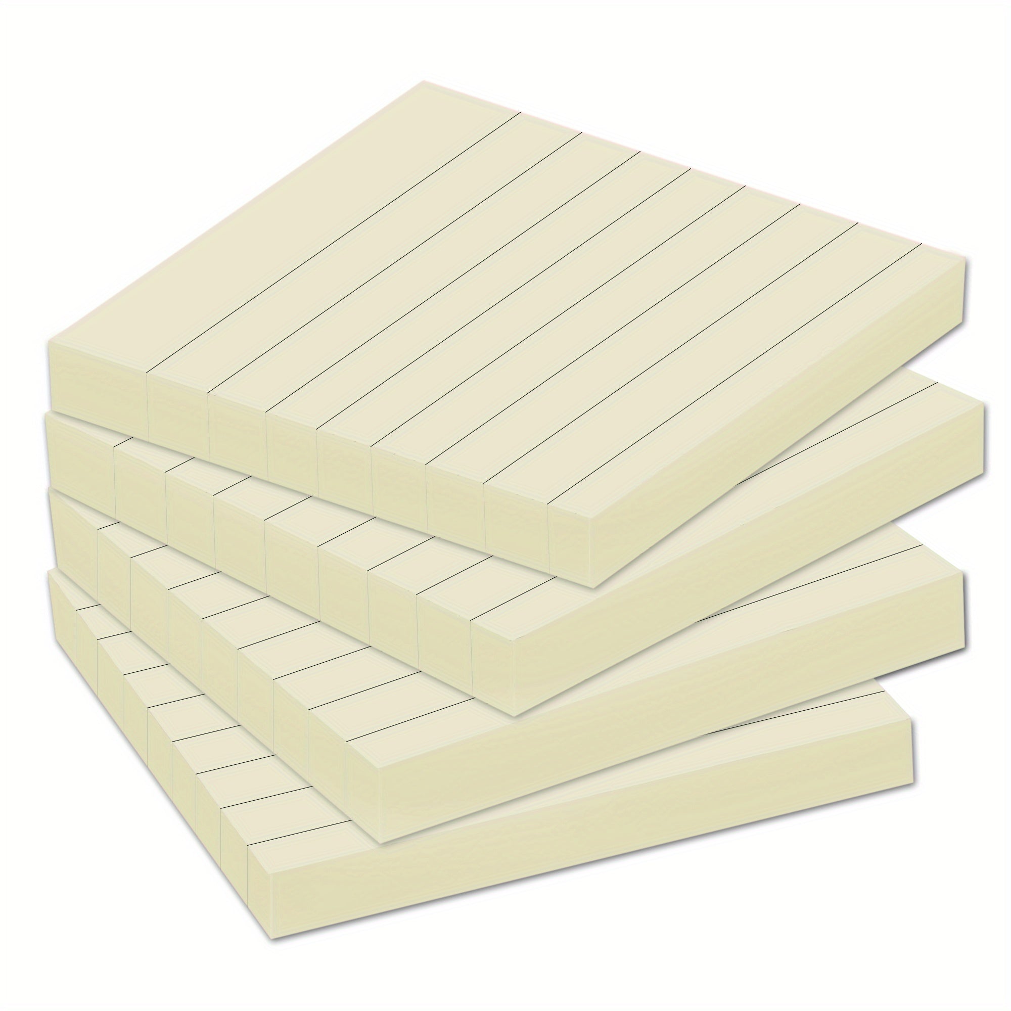 Pastel Ruled Sticky Notes, 4 Pads Memo Pads