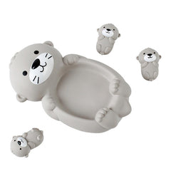 Floating Animal Bath Toys Set Rubber Educational Swimming Pool Playset