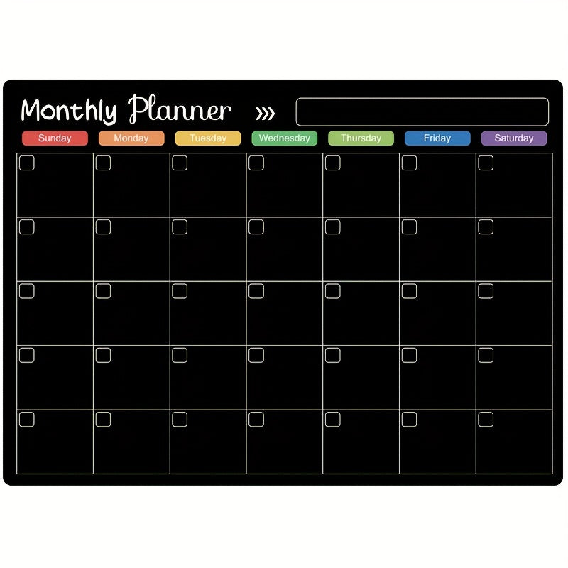 3pcs Rewritable Magnetic Weekly Monthly Plan Fridge Sticker