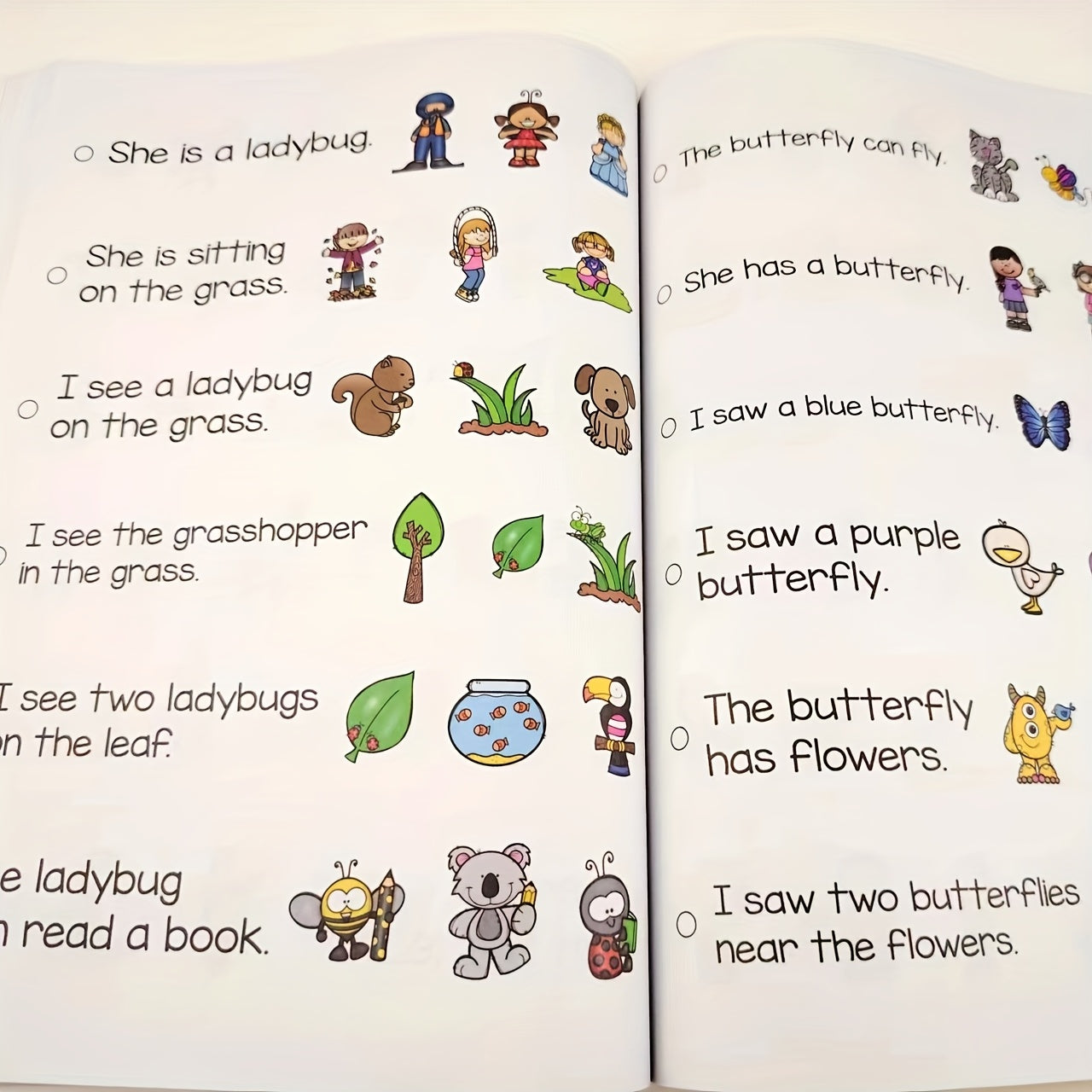 English Fluency Reading Workbook with Cartoon Characters
