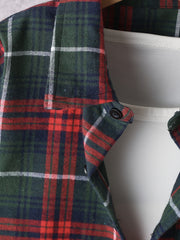 Boy's Plaid Long Sleeve Shirt Casual Slightly Stretch Breathable Button Up Shirt